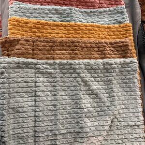 New Plush Ribbed Multi Color Set of pillow covers